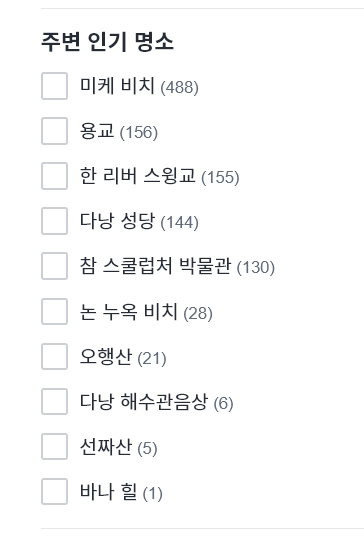 Agoda popular landmarks filter
